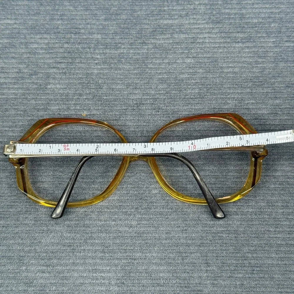Christian Dior Vintage Oversized Amber Glasses Frames 2256 Optyl Germany CD Logo
